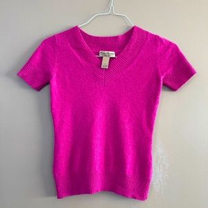 Marisa Christina Brand 2-Ply 100% Cashmere Short Sleeve 90s Style Tee